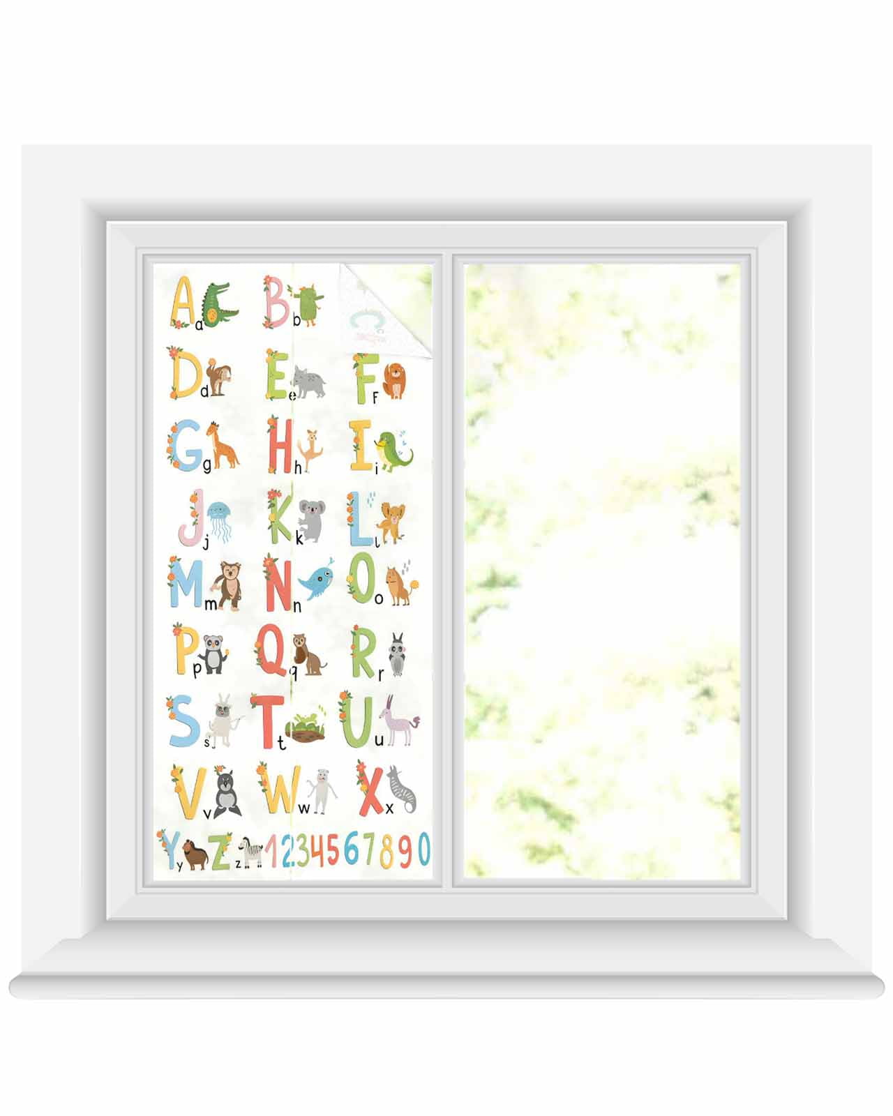 Window Privacy Film Children's Alphabet Stained Glass Window Film ...
