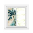 thumbnail image 1 of Window Privacy Film Coastal Beach Tree Stained Glass Window Film Decorative Sun Block Window Cover Vintage Tropical Palm Plant Window Clings Static Adhesive Sticker for Bathroom 17.7"x39.3", 1 of 7