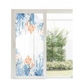 thumbnail image 1 of Window Privacy Film Coastal Coral Stained Glass Window Film Decorative Sun Block Window Cover Blue Ocean Starfish Seagrass Watercolor Window Clings Static Adhesive Sticker for Bathroom 35.4"x78.7", 1 of 7