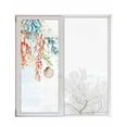 thumbnail image 1 of Window Privacy Film Coastal Coral Stained Glass Window Film Decorative Sun Block Window Cover Summer Beach Ocean Shell Starfish Window Clings Static Adhesive Sticker for Bathroom 23.6"x59", 1 of 7