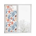 thumbnail image 1 of Window Privacy Film Coastal Stained Glass Window Film Decorative Sun Block Window Cover Summer Beach Starfish Coral Shell Conch Nautical Window Clings Static Adhesive Sticker for Bathroom 29.5"x78.7", 1 of 7