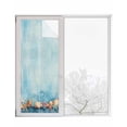 thumbnail image 1 of Window Privacy Film Coastal Starfish Stained Glass Window Film Decorative Sun Block Window Cover Retro Blue Ocean Shell Watercolor Window Clings Static Adhesive Sticker for Bathroom 23.6"x59", 1 of 7