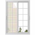 thumbnail image 1 of Window Privacy Film Colorful Geometric Plaid Stained Glass Window Film Decorative Sun Block Window Cover Simple Vintage Grid Beige Window Clings Static Adhesive Sticker for Bathroom 23.6"x78.7", 1 of 7