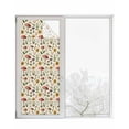 thumbnail image 1 of Window Privacy Film Country Mushroom Stained Glass Window Film Decorative Sun Block Window Cover Vintage Fall Botanical Flowers Leaves Window Clings Static Adhesive Sticker for Bathroom 29.5"x78.7", 1 of 7