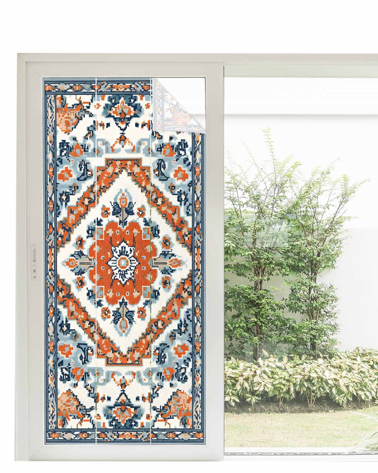 Window Privacy Film Farmhouse Aztec Stained Glass Window Film ...