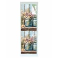 thumbnail image 1 of Window Privacy Film Flower Floral Stained Glass Window Film Decorative Sun Block Window Cover Daisy Lavender Painting Blue Wood Plank Window Clings Static Adhesive Sticker for Bathroom 17.7"x78.7", 1 of 7