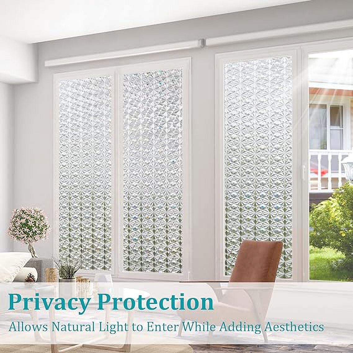 Window Privacy Film Frosted Glass Rainbow Clings: Stained Glass ...