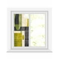 thumbnail image 1 of Window Privacy Film Geometric Green Stained Glass Window Film Decorative Sun Block Window Cover Middle Century Simple Abstract Art Window Clings Static Adhesive Sticker for Bathroom 19.6"x39.3", 1 of 7