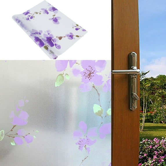 Window Privacy Film No Glue Glass Film 3D Static Window Films Anti UV Removable Glass Covering Opaque Window Sticker Clings For Home Office Bathroom Door 45×100cm
