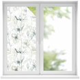 thumbnail image 1 of Window Privacy Film Green Beige Spring Floral Stained Glass Window Film Decorative Sun Block Window Cover Luxury Botanical Summer Window Clings Static Adhesive Sticker for Bathroom 17.7"x39.3", 1 of 7