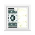 thumbnail image 1 of Window Privacy Film Green Boho Stained Glass Window Film Decorative Sun Block Window Cover Southwest Ethnic Abstract Geometric Art Window Clings Static Adhesive Sticker for Bathroom 19.6"x39.3", 1 of 7