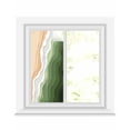 thumbnail image 1 of Window Privacy Film Green Coastal Beach Stained Glass Window Film Decorative Sun Block Window Cover Funny Rustic Ombre Sea Waves Art Window Clings Static Adhesive Sticker for Bathroom 17.7"x39.3", 1 of 7