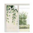 thumbnail image 1 of Window Privacy Film Green Eucalyptus Vines Stained Glass Window Film Decorative Sun Block Window Cover Spring Vintage Botanical Leaves Window Clings Static Adhesive Sticker for Bathroom 35.4"x78.7", 1 of 6