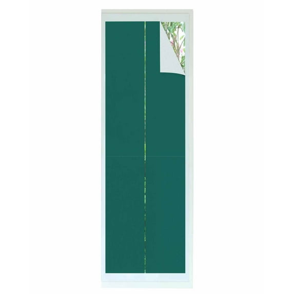 Window Privacy Film, Green UV Sun Blocking Window Tint Film Heat Control One Way Blackout Window Film, Pure Emerald Green Solid Color Simple Minimalism Art Non Adhesive Static Cling 23.6x78.7 In