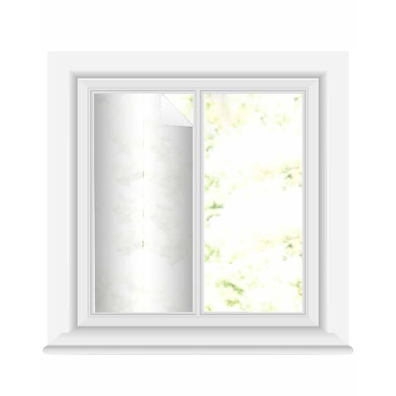 Window Privacy Film, Grey Ombre UV Sun Blocking Window Tint Film Heat Control One Way Blackout Window Film, Grey White Gradient Abstract Modern Minimalism Art Non Adhesive Static Cling 17.7x39.3 In