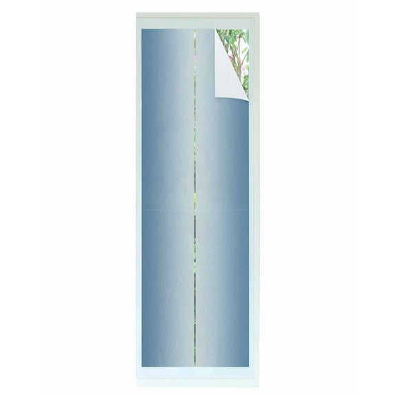 Window Privacy Film, Haze Blue Ombre UV Sun Blocking Window Tint Film Heat Control One Way Blackout Window Film, Modern Abstract Gradient Color Art Non Adhesive Static Cling Sticker 23.6x78.7 In