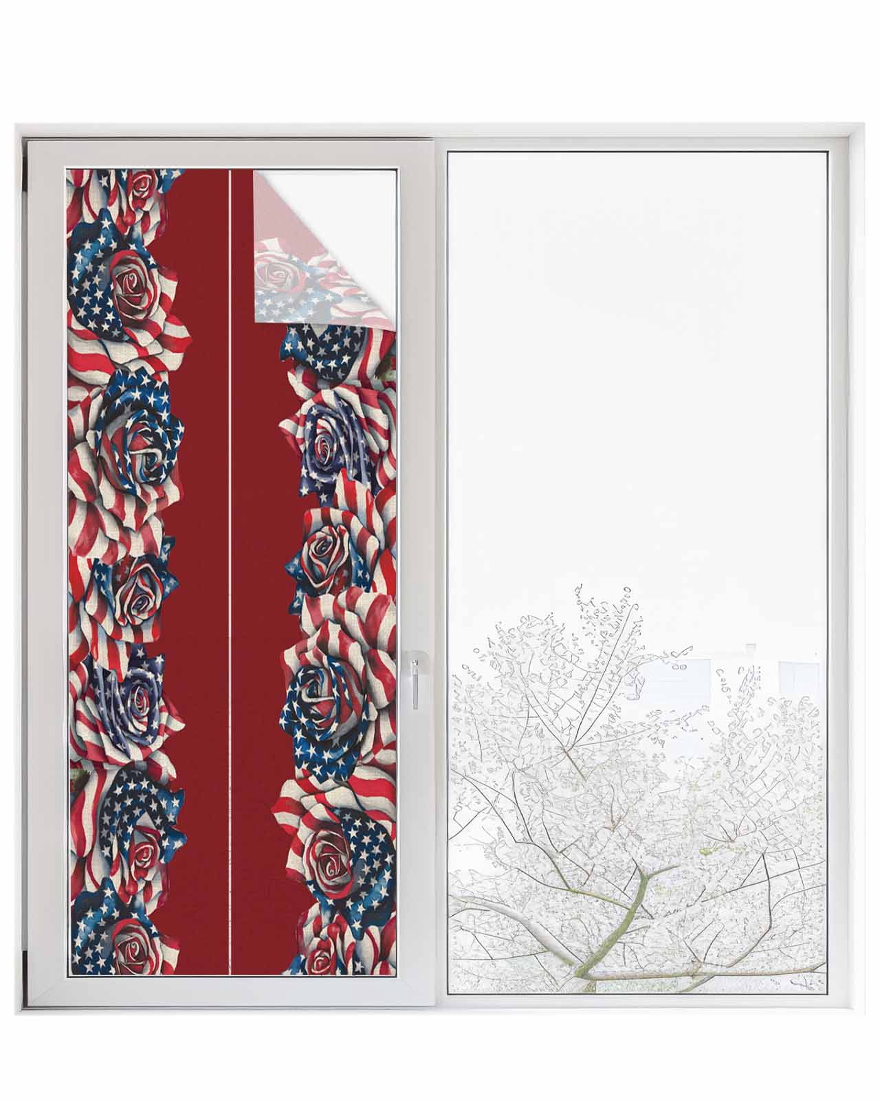 Window Privacy Film Independence Day Stained Glass Window Film