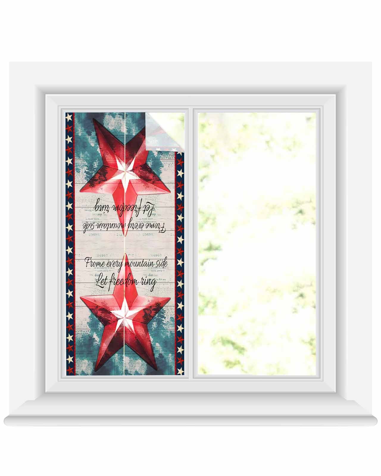 Window Privacy Film Independence Day Stained Glass Window Film ...