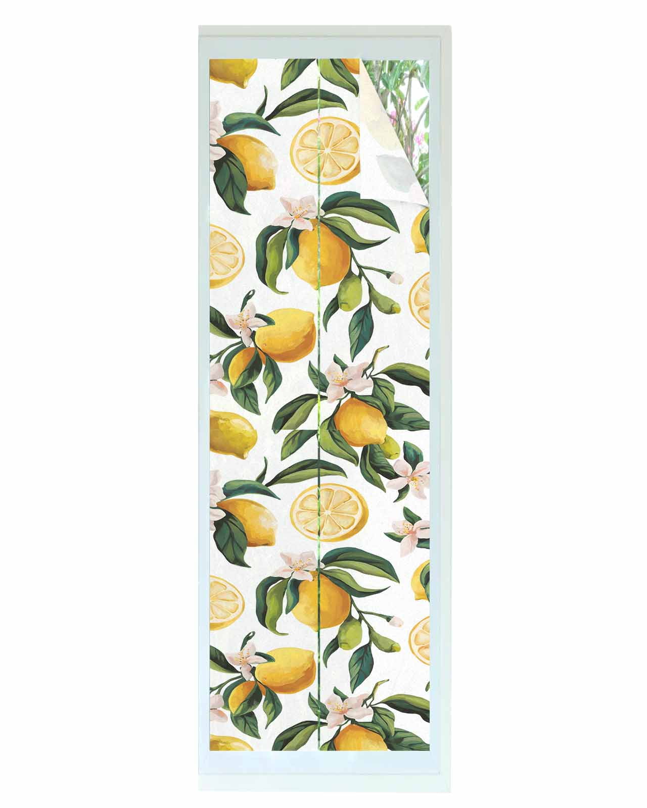 Window Privacy Film Lemon Stained Glass Window Film Decorative Sun ...