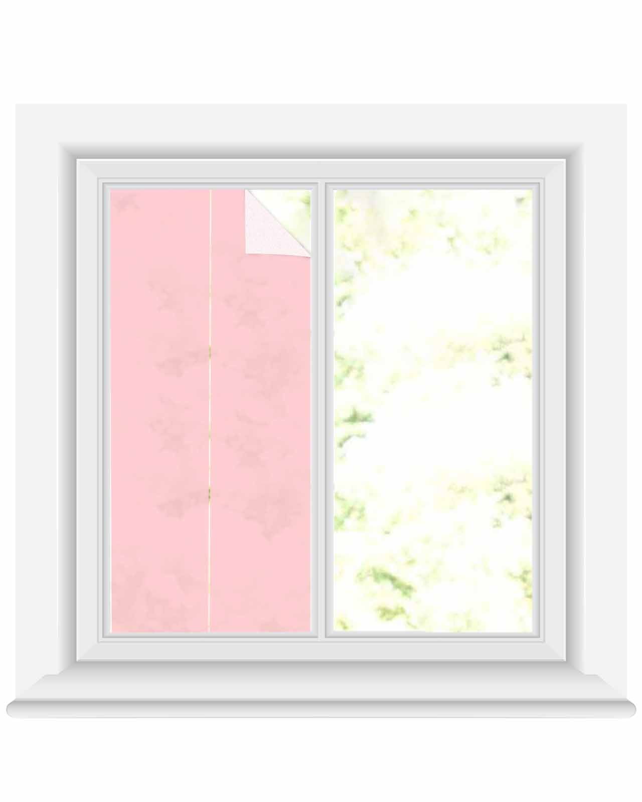 Window Privacy Film, Light Pink UV Sun Blocking Window Tint Film Heat ...