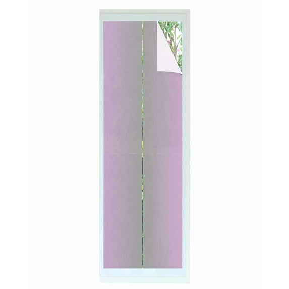 Window Privacy Film, Light Purple Grey Ombre UV Sun Blocking Window Tint Film Heat Control One Way Blackout Window Film, Modern Abstract Gradient Color Art Non Adhesive Static Cling 23.6x78.7 In