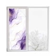 thumbnail image 1 of Window Privacy Film Marble Purple Stained Glass Window Film Decorative Sun Block Window Cover Gold White Modern Gradient Ocean Ripple Window Clings Static Adhesive Sticker for Bathroom 29.5"x78.7", 1 of 7