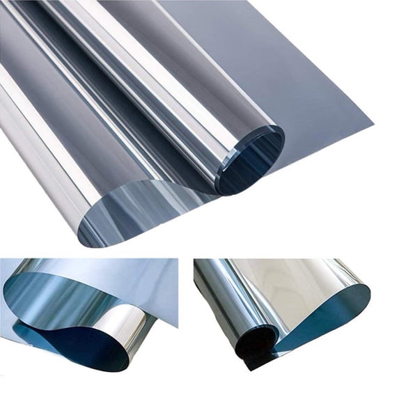 Window Privacy Film One Way Daytime Mirror Tint Treatments, Self Static Non-Adhesive Decorative Heat Control Anti UV Reflective Glass Tint,Vinyl Stickers Sun Block Glass Paper Door Covering