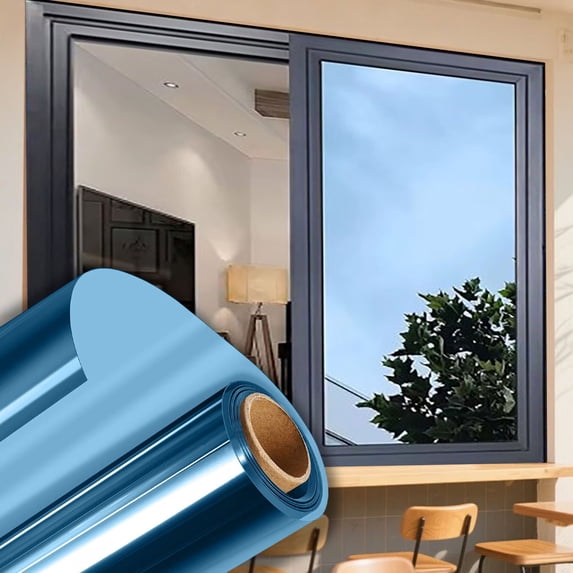 Window Privacy Film One Way,Window Tint for Home,Static Cling No Glue,Heat Sun Blocking Anti UV Removable Reflective Glass Door Covering,Mirror Tinting Film House Office