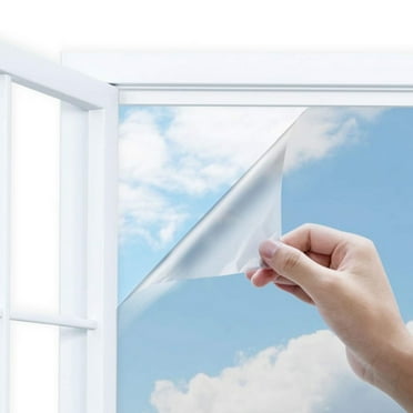 Window Privacy Film One Way Window Tint for Home, Window Privacy Film, Sun Blocking Anti UV Heat Control Reflective Mirror Vinyl, No Glue Static Cling Glass Door Window Covering