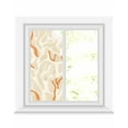 thumbnail image 1 of Window Privacy Film Orange Beige Stained Glass Window Film Decorative Sun Block Window Cover Ocean Coral Coastal Beach Abstract Window Clings Static Adhesive Sticker for Bathroom 17.7"x39.3", 1 of 7