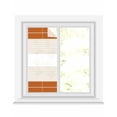 thumbnail image 1 of Window Privacy Film Orange Beige Stripe Stained Glass Window Film Decorative Sun Block Window Cover Modern Art Horizontal Striped Window Clings Static Adhesive Sticker for Bathroom 19.6"x39.3", 1 of 6