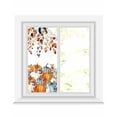 thumbnail image 1 of Window Privacy Film Orange Blue Pumpkins Fall Stained Glass Window Film Decorative Sun Block Window Cover Leaves Thanksgiving Farmhouse Fall Window Clings Static Sticker for Bathroom 17.7"x39.3", 1 of 7