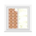 thumbnail image 1 of Window Privacy Film Orange Geometric Stained Glass Window Film Decorative Sun Block Window Cover Modern Southwestern Vintage Window Clings Static Adhesive Sticker for Bathroom 17.7"x39.3", 1 of 7