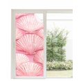 thumbnail image 1 of Window Privacy Film Pink Shell Coastal Stained Glass Window Film Decorative Sun Block Window Cover Nautical Ocean Summer Beach Window Clings Static Adhesive Sticker for Bathroom 35.4"x78.7", 1 of 7