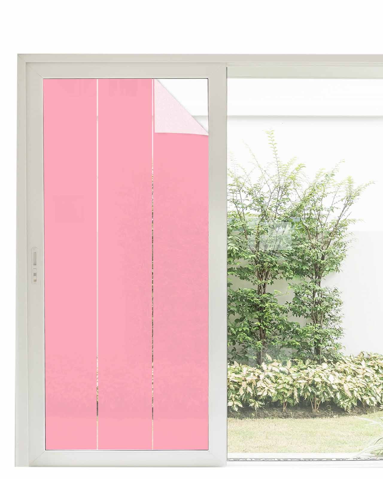 Window Privacy Film, Pink UV Sun Blocking Window Tint Film Heat Control ...