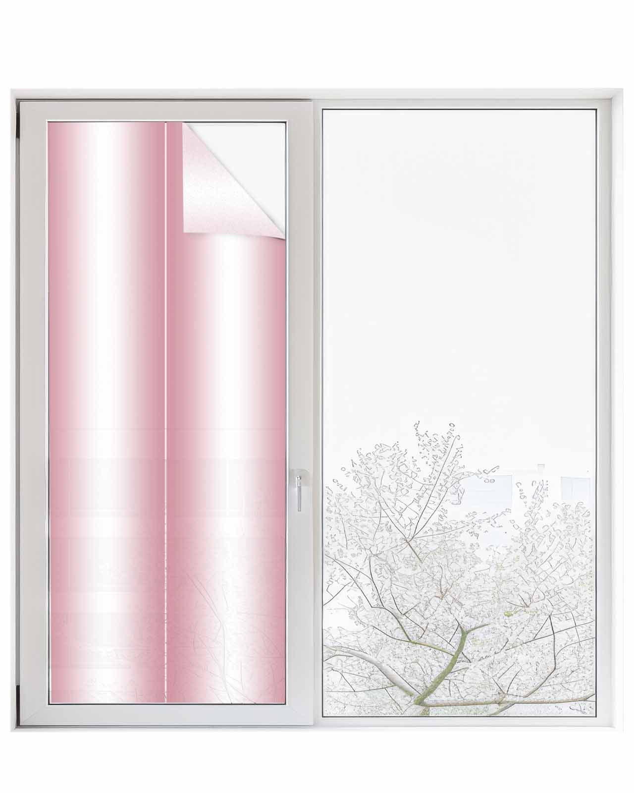 Window Privacy Film Pink White Ombre Stained Glass Window Film ...