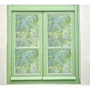 Window Privacy Film Rainbow Clings Leaf Vinyl Stained Glass Window Decals 3D Decorative Static Cling Window Sticker 17.7x78.7 in