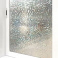 thumbnail image 1 of Window Privacy Film, Rainbow Window Clings, 3D Decorative Window Vinyl, Stained Glass Window Decals, Static Cling Window Sticker Non-Adhesive, 17.5 x 78.7 inches, 1 of 6