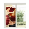 thumbnail image 1 of Window Privacy Film Red Boho Geometric Stained Glass Window Film Decorative Sun Block Window Cover Modern Abstract Art Window Clings Static Adhesive Sticker for Bathroom 35.4"x78.7", 1 of 7