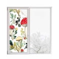 thumbnail image 1 of Window Privacy Film Red Mushrooms Stained Glass Window Film Decorative Sun Block Window Cover Spring Summer Botanical Farmhouse Window Clings Static Adhesive Sticker for Bathroom 29.5"x78.7", 1 of 7