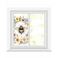 thumbnail image 1 of Window Privacy Film Rustic Bee Garland Stained Glass Window Film Decorative Sun Block Window Cover Spring Floral Watercolor Window Clings Static Adhesive Sticker for Bathroom 17.7"x39.3", 1 of 7