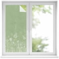 thumbnail image 1 of Window Privacy Film Sage Green Wildflowers Stained Glass Window Film Decorative Sun Block Window Cover Modern Floral Butterfly Plant Window Clings Static Adhesive Sticker for Bathroom 19.6"x39.3", 1 of 7