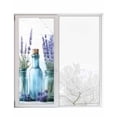 thumbnail image 1 of Window Privacy Film Spring Floral Stained Glass Window Film Decorative Sun Block Window Cover Botanical Watercolor Lavender Flower Vase Window Clings Static Adhesive Sticker for Bathroom 29.5"x78.7", 1 of 7