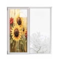 thumbnail image 1 of Window Privacy Film Spring Sunflower Stained Glass Window Film Decorative Sun Block Window Cover Summer Oil Painting Floral Leaf Plant Window Clings Static Adhesive Sticker for Bathroom 23.6"x59", 1 of 6