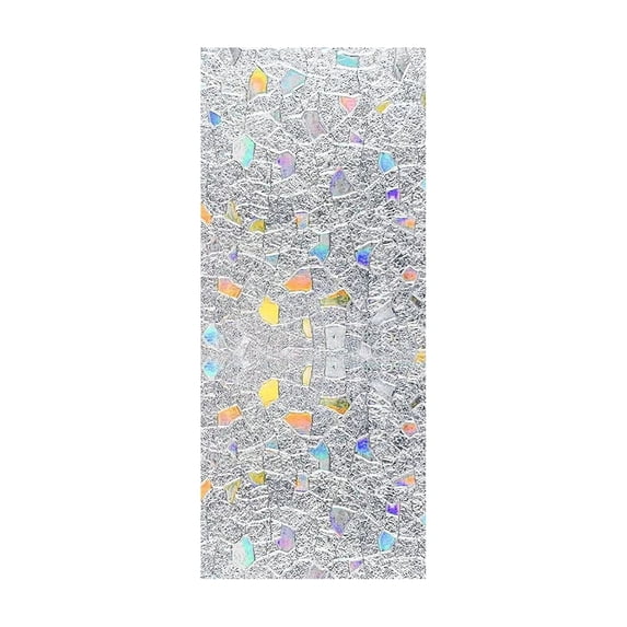 Window Privacy Film Stained Glass Window Film Privacy Film for Glass Windows Home Decor for Bathroom Bedroom Living Room Office Adhesive Pvc Light Filtering 15.75x39.37 Inches