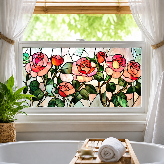 Window Privacy Film, Stained Glass Window Film, UV Film for Windows Sun ...