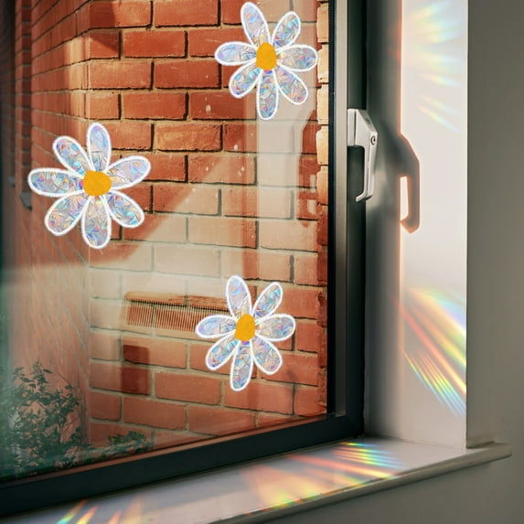 Window Privacy Film,Static Window Stickers,3D Stickers,Self-Adhesive Rainbow Window Film,UV Resistant Window Stickers,Heat Controlled Stickers, D 45cm*5m