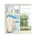 thumbnail image 1 of Window Privacy Film Summer Ocean Stained Glass Window Film Decorative Sun Block Window Cover Nautical Sea Shell Coral Wave Window Clings Static Adhesive Sticker for Bathroom 35.4"x78.7", 1 of 7