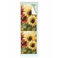 thumbnail image 1 of Window Privacy Film Summer Sunflowers Stained Glass Window Film Decorative Sun Block Window Cover Red Yellow Floral Leaf Wood Grain Window Clings Static Adhesive Sticker for Bathroom 17.7"x78.7", 1 of 7