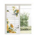 thumbnail image 1 of Window Privacy Film Sunflower Stained Glass Window Film Decorative Sun Block Window Cover Hummingbird Yellow Summer Botanical Wooden Window Clings Static Adhesive Sticker for Bathroom 35.4"x78.7", 1 of 6